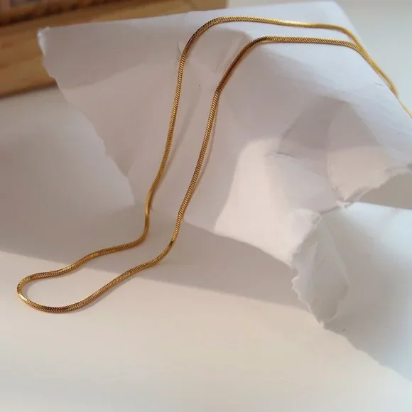 NEW 18K Gold Plated Snake Chain Necklace